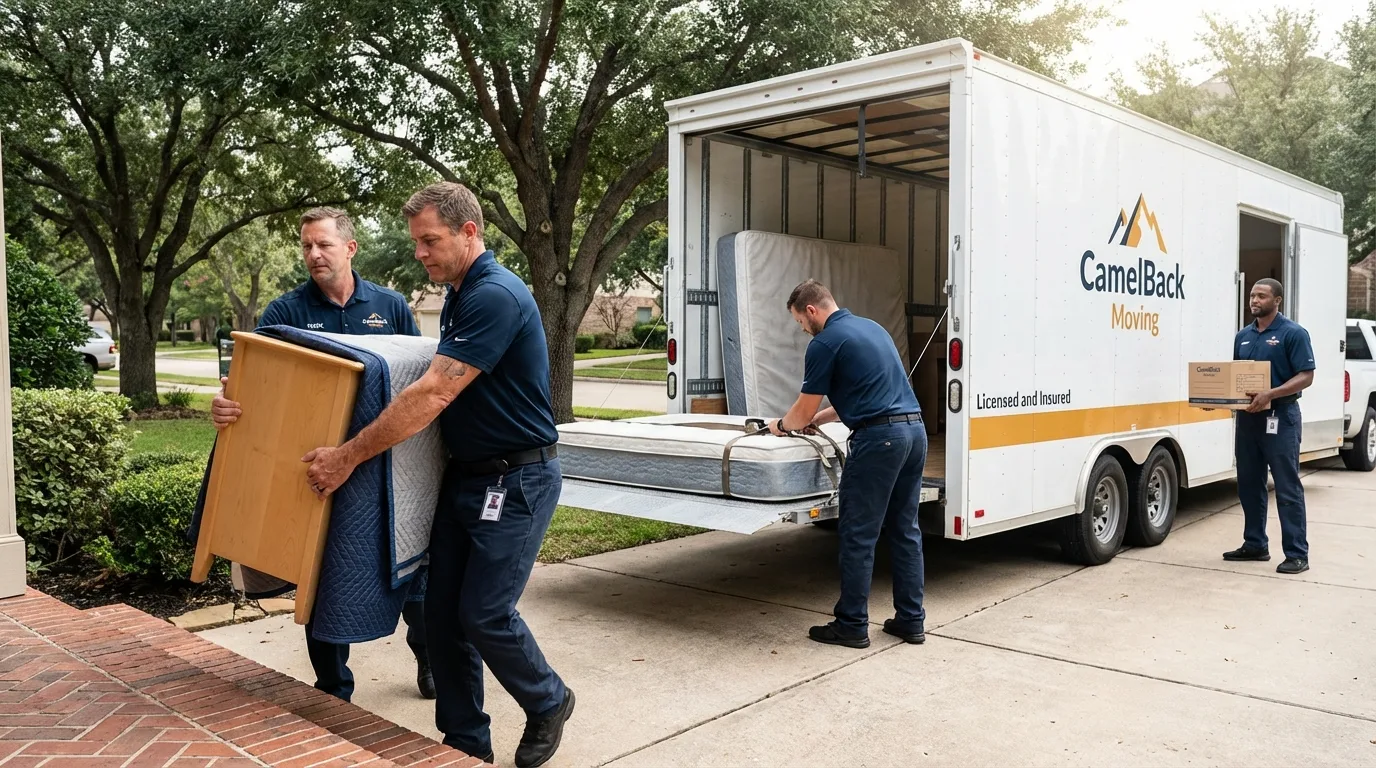 Crew loading residential truck for cross-state move from Boswell, PA